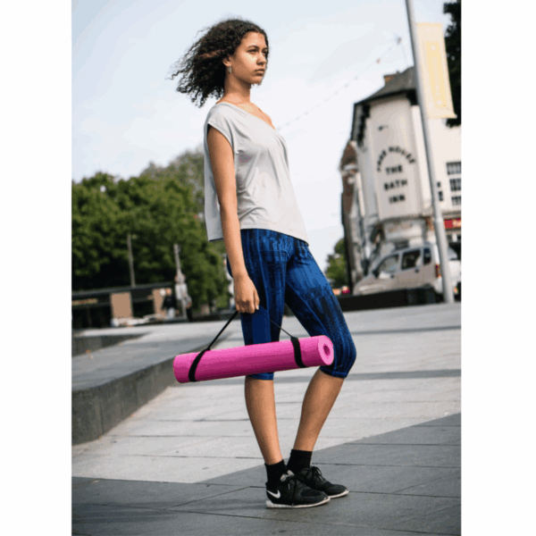 Urban Fitness 4mm Yoga Mat Pink - Image 2